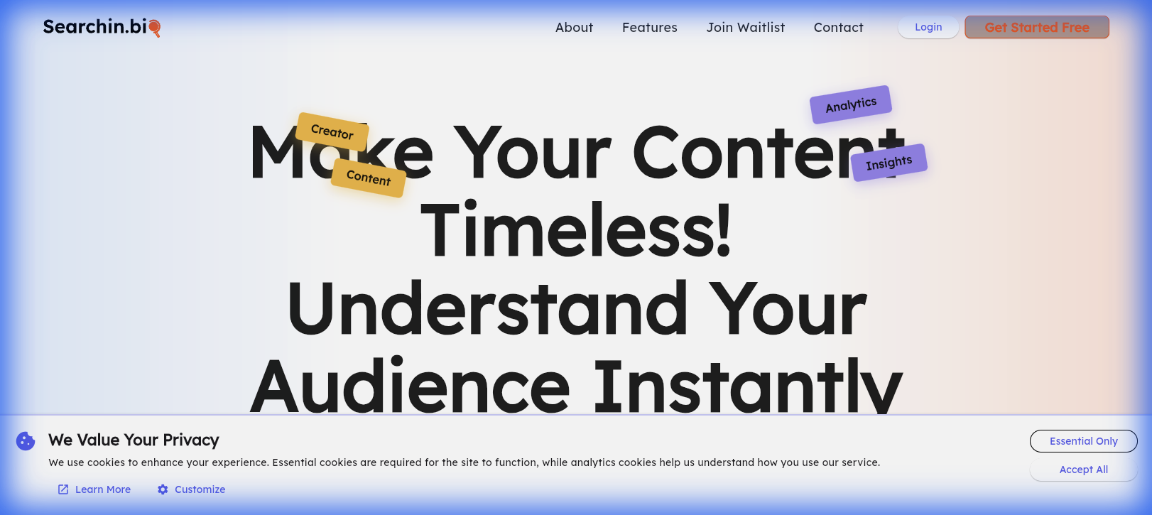 Searchin.bio Interface